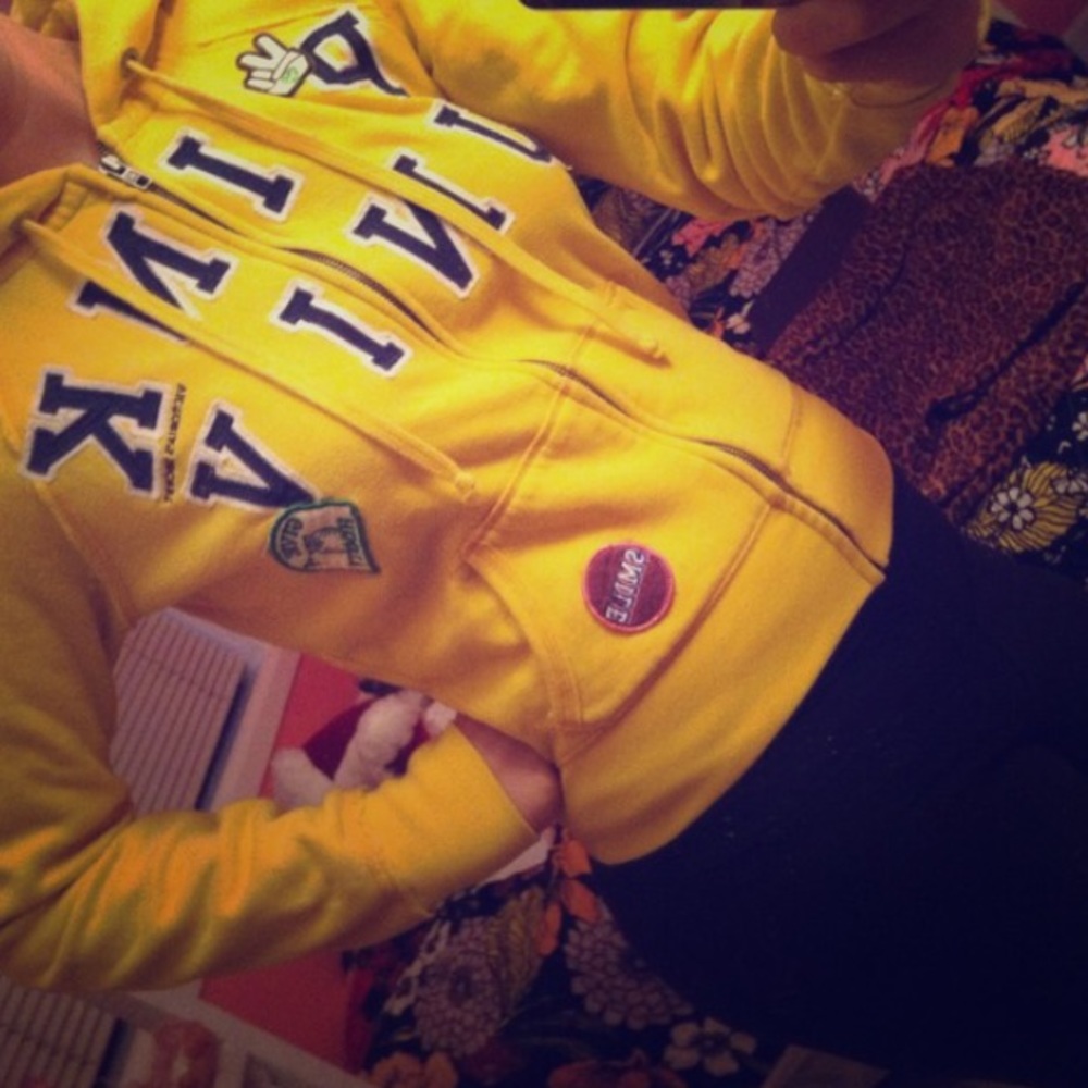 Victorias Secret PINK Yellow Hoodie Jacket