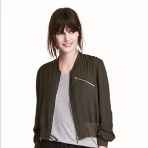 [h&m] • [cropped bomber jacket]