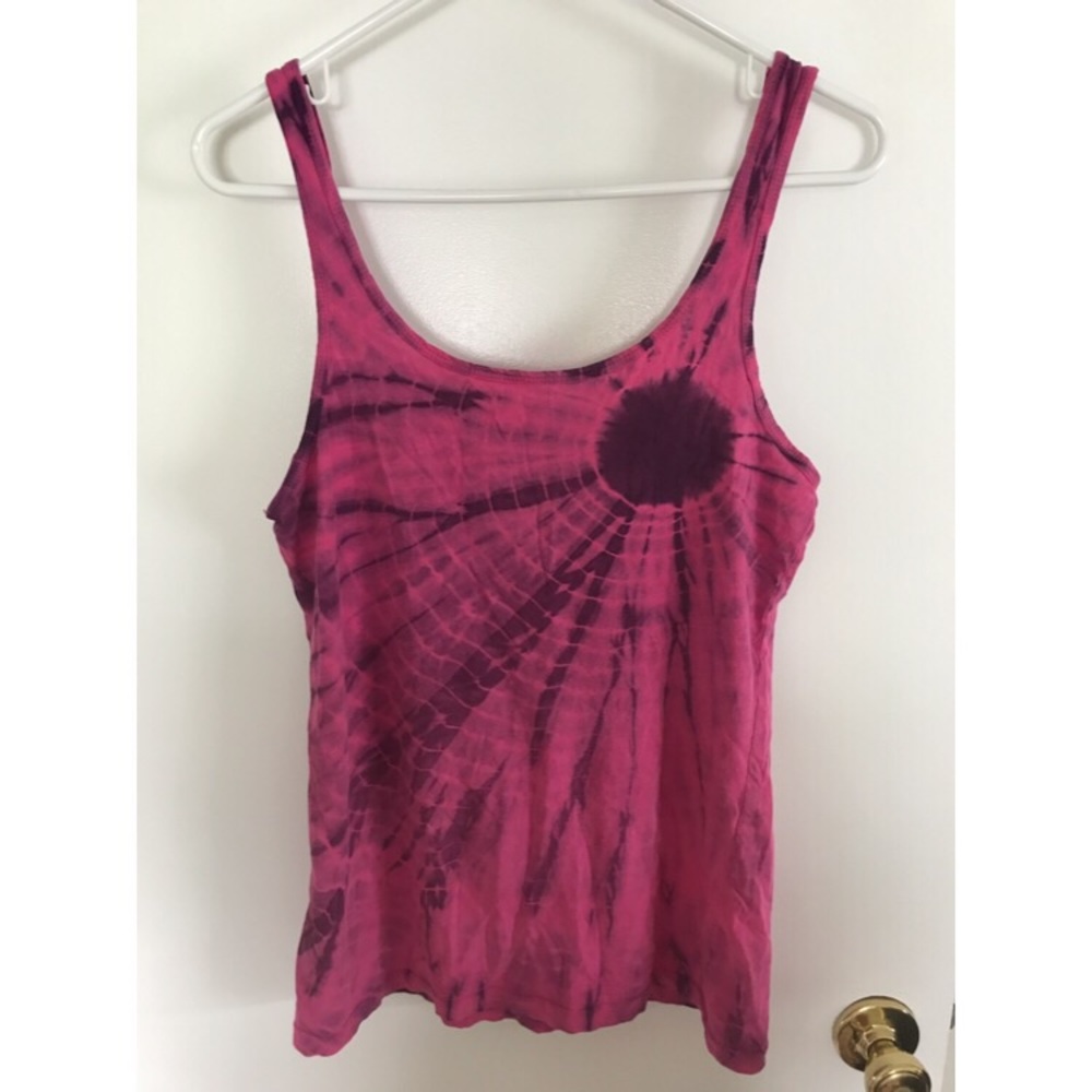 "Stranded" Tie dye Tank Top Sz M