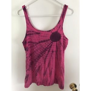 "Stranded" Tie dye Tank Top Sz M