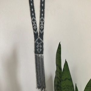 Urban Outfitters blue beaded fringe necklace