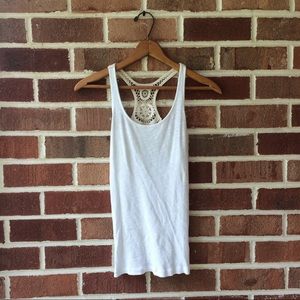 White camisole with crochet back