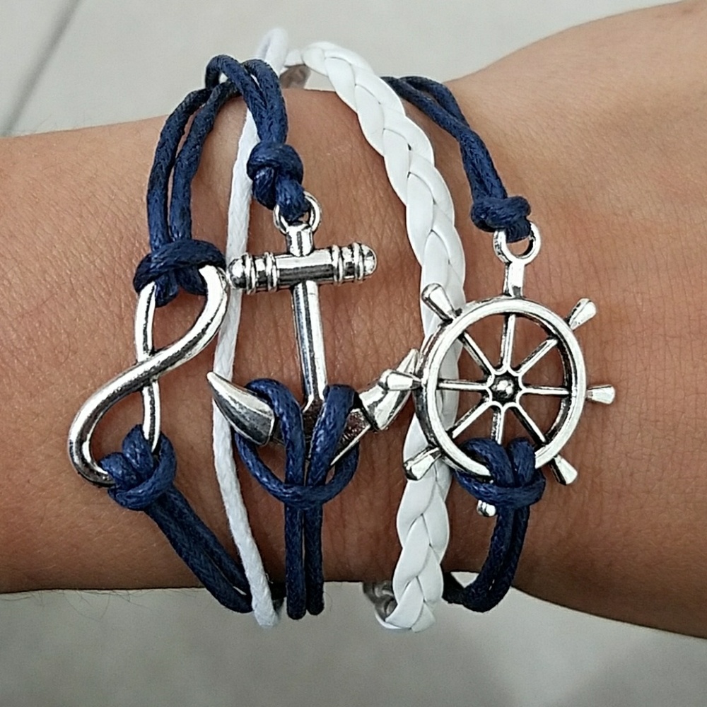 Anchor / Infiniti/ Wheel bracelet