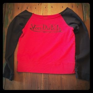 Von Dutch off the shoulder shirt