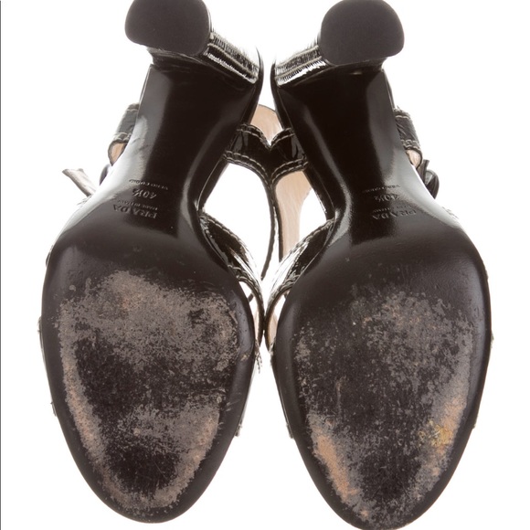 Prada patent leather sandals SZ 10.5 EUR 40.5 - Picture 5 of 5