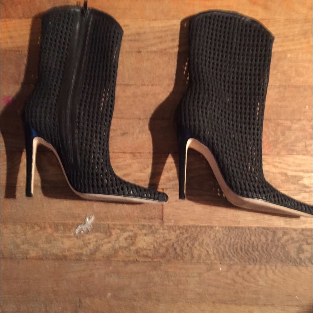 Black leather boots