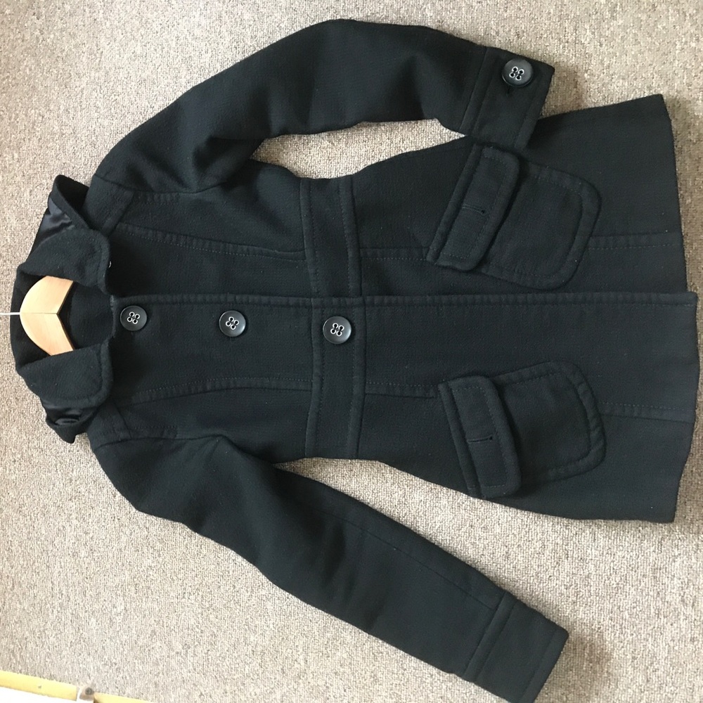 Black wool coat