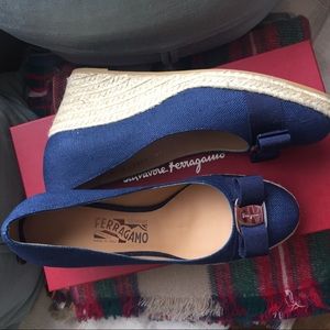 Salvatore Ferragamo Darly Wedge - New In Box - 8