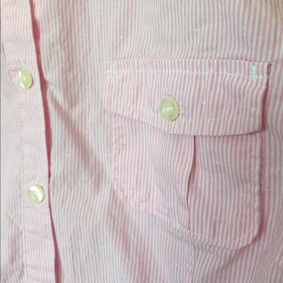 Women's American eagle pink stripe shirt, size 8 - Picture 3 of 8