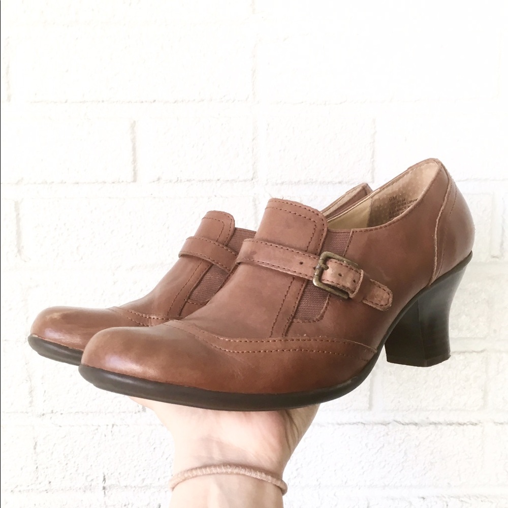 Brown Leather Ankle Boots Strictly Comfort Booties