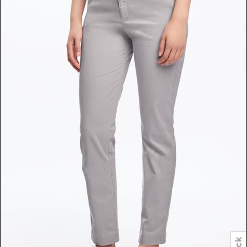 Grey pixie chino ankle pants