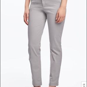 Grey pixie chino ankle pants