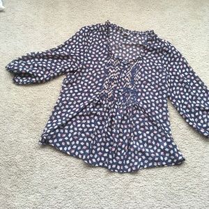 Old Navy blue print Chiffon top