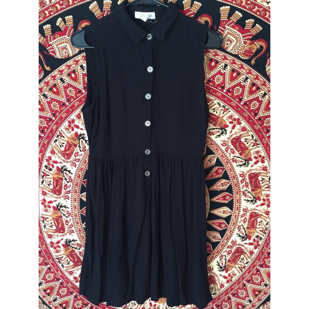 Black Collared Dress from Forever21