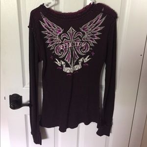Affliction thermal long sleeve shirt