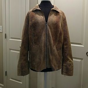 Faux snake skin coat