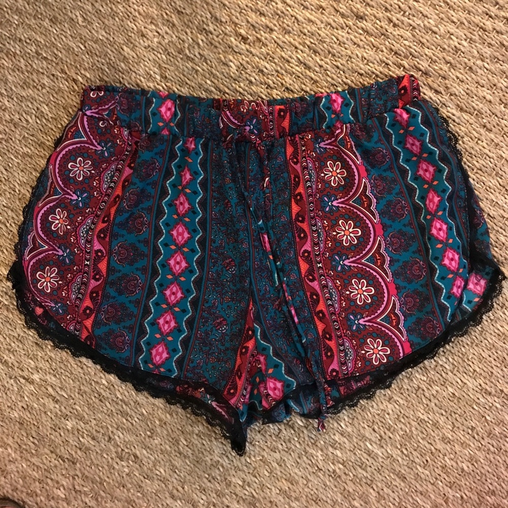 Pink/green flow shorts