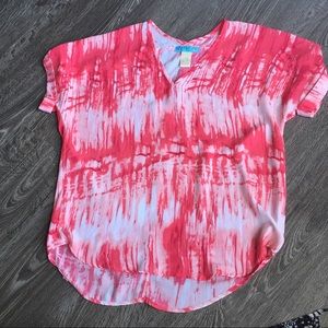 Pink Tie Dye Top