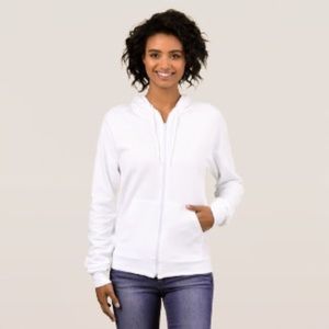 American Apparel white Fleece hoodie