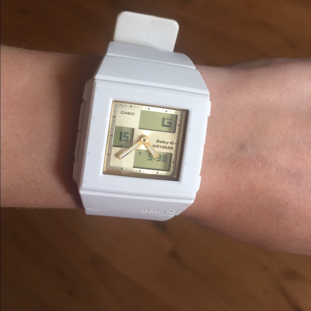 White Baby G G shock watch