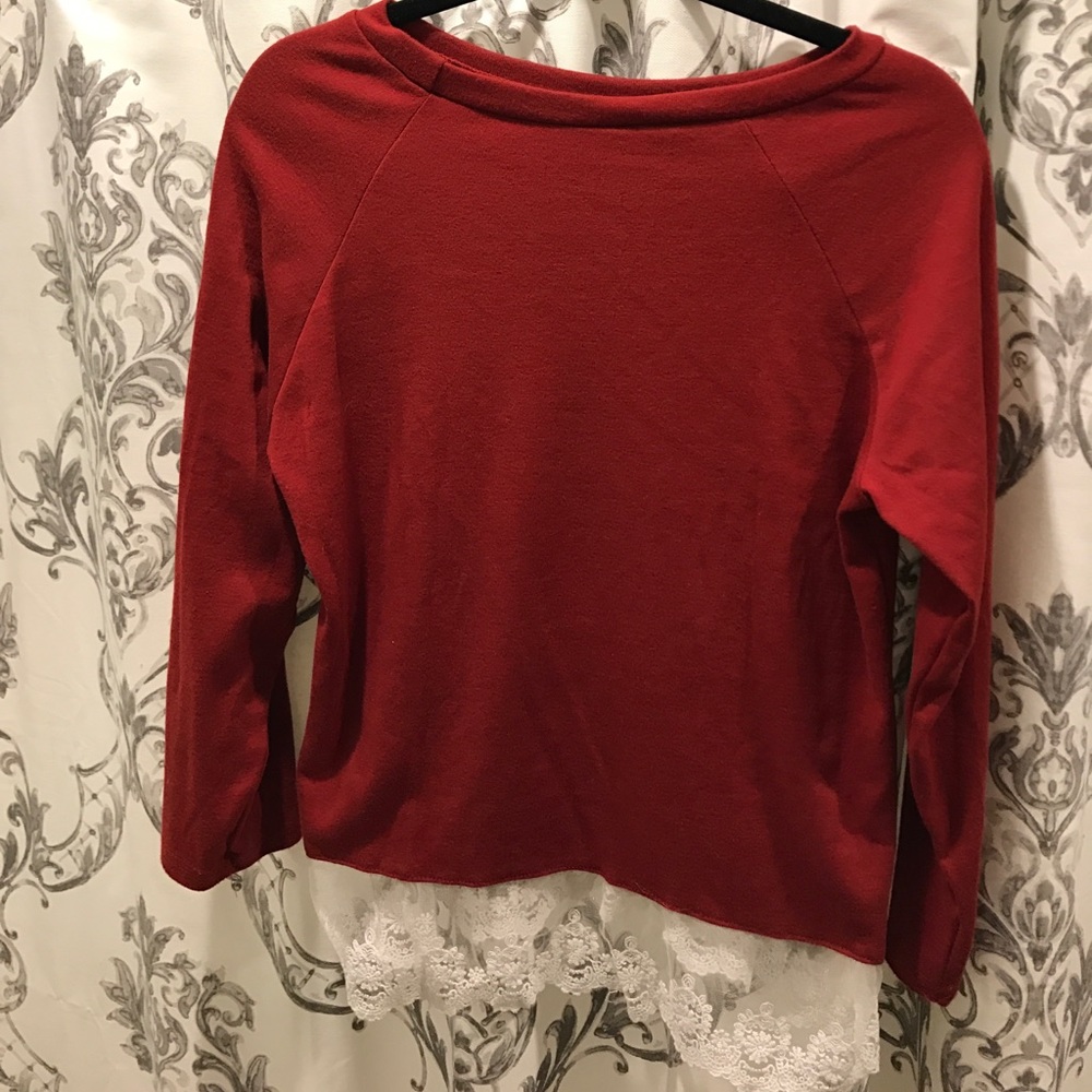 scarlet lace top