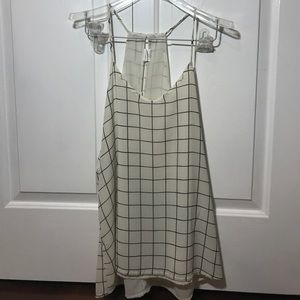 Checkered cream tank