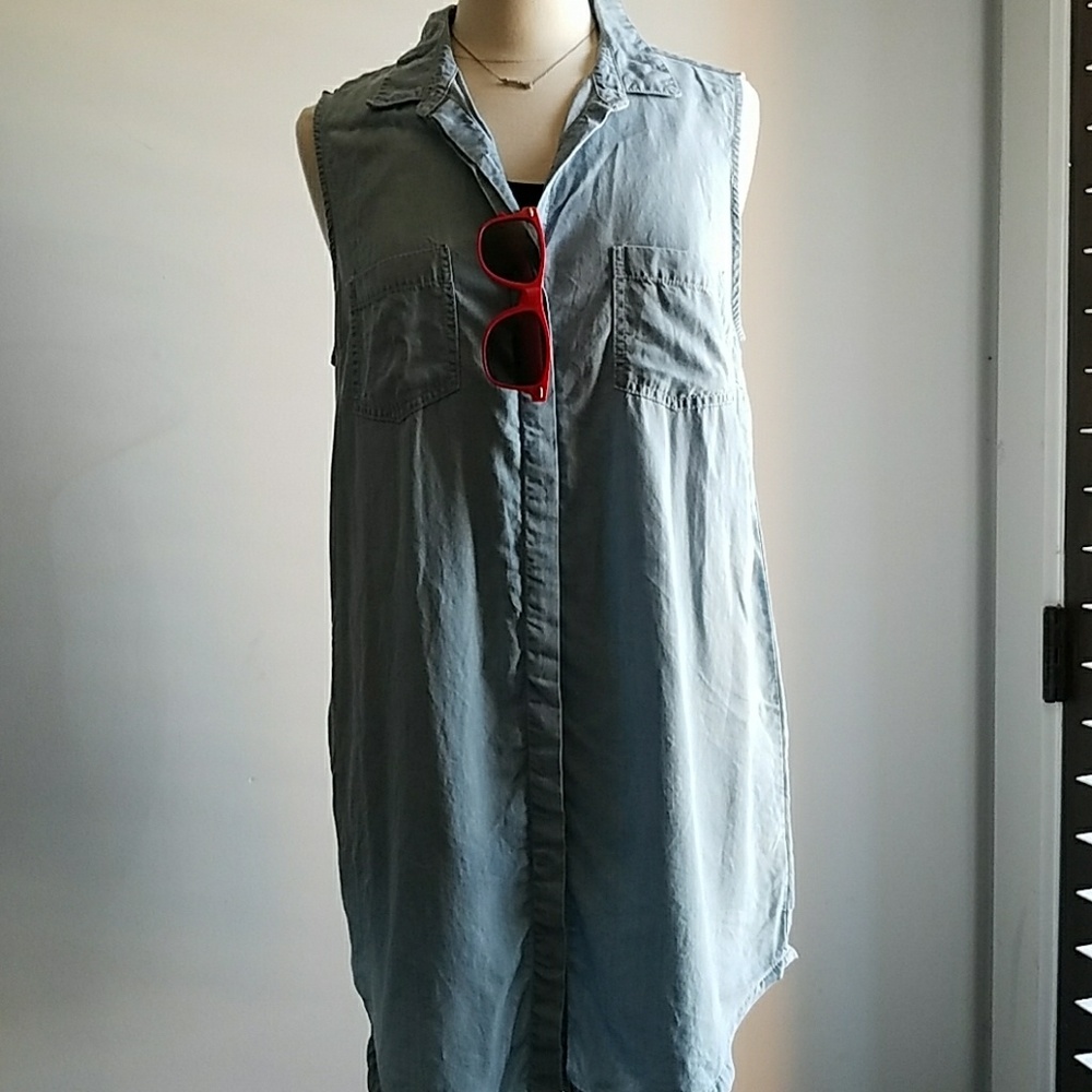 Denim dress/vest