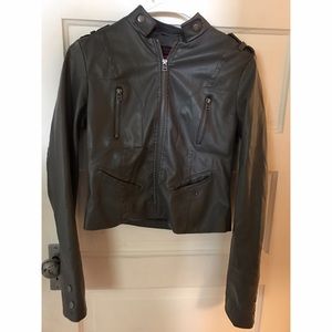 Grey Pleather Jacket