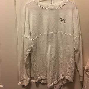 pink vcictorias secret crew neck tee