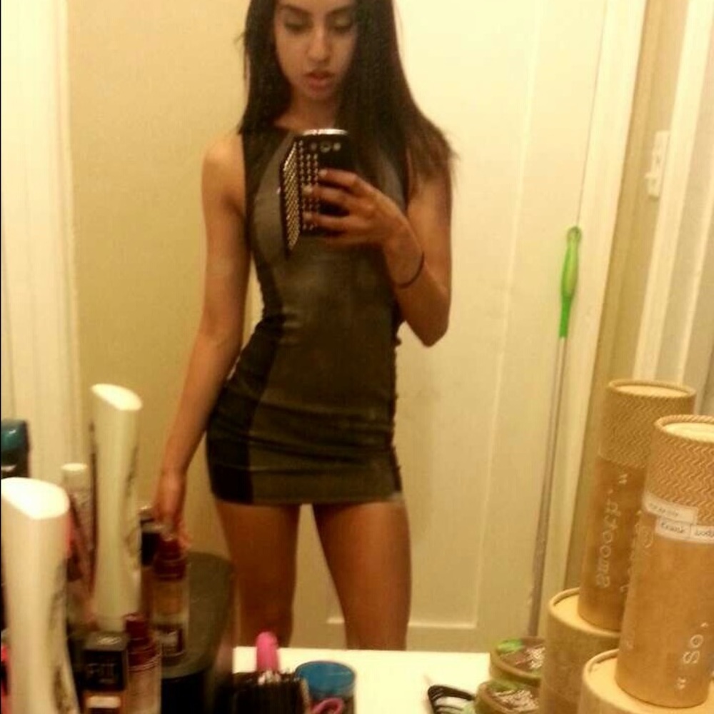 Sexy body hugging black dress. No damage