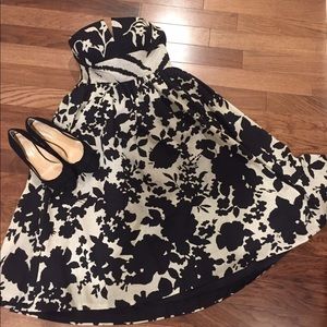 Gorgeous Black&White Floral Tibi Cocktail Dress