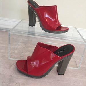 Nine West red patent heels, never worn. Size 6