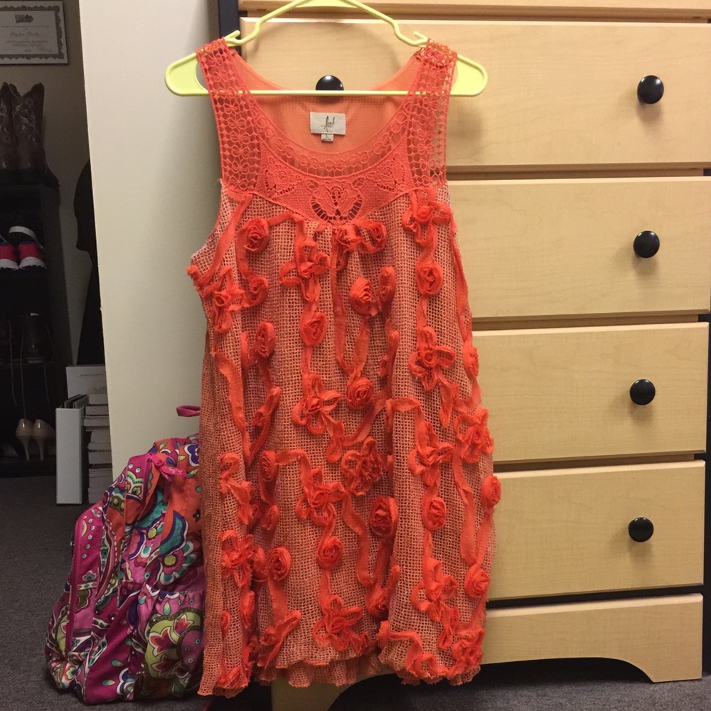 Orange tank dress/long top