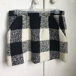 Forever 21 Black Checkered Skirt