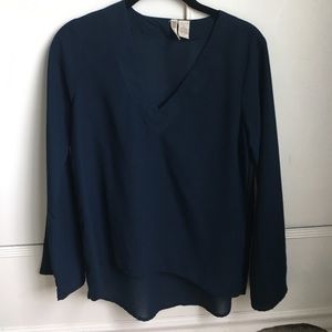 Sheer Navy Blue Top
