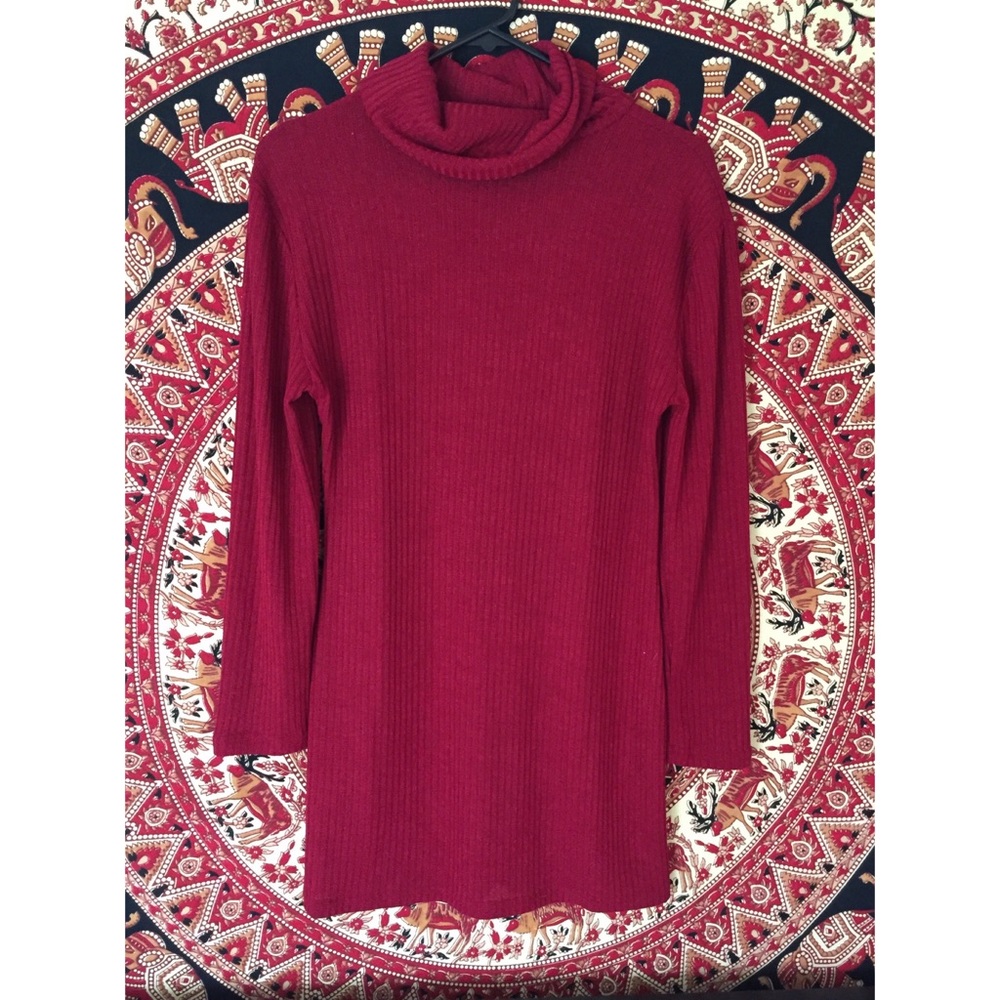 Burgundy Sweater Dress