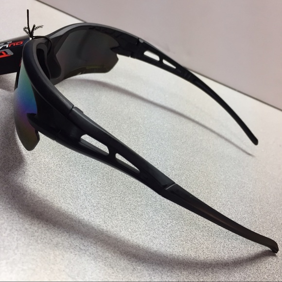 Shatterproof Black Sunglasses with Colorful Lenses - Picture 4 of 7