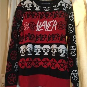 Locoape Slayer Sweater skulls pentagram large new