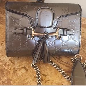 ‼️‼️Sold ‼️‼️Emily Gucci handbag dark silver