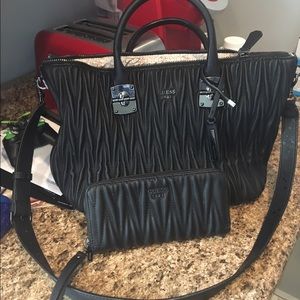 Guess leather purse and matching wallet