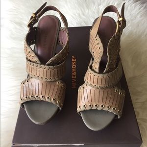 Hive & Honey Tan Platform Heels