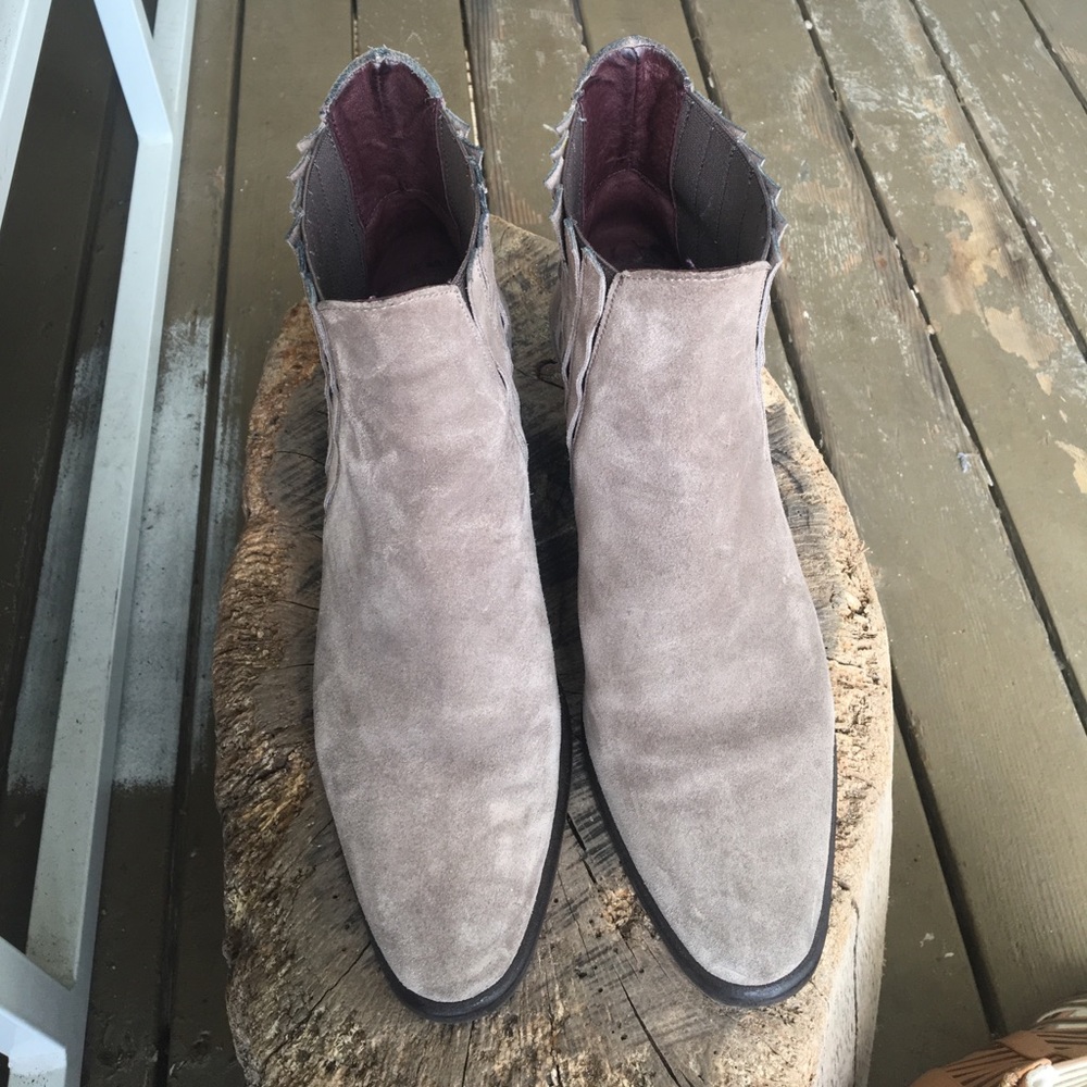 Taupe Suede Ankle Boots - Etienne Aigner