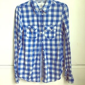 H & M checkered button up