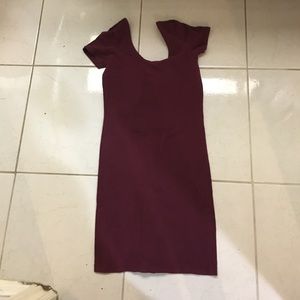 Red body tight sexy dress