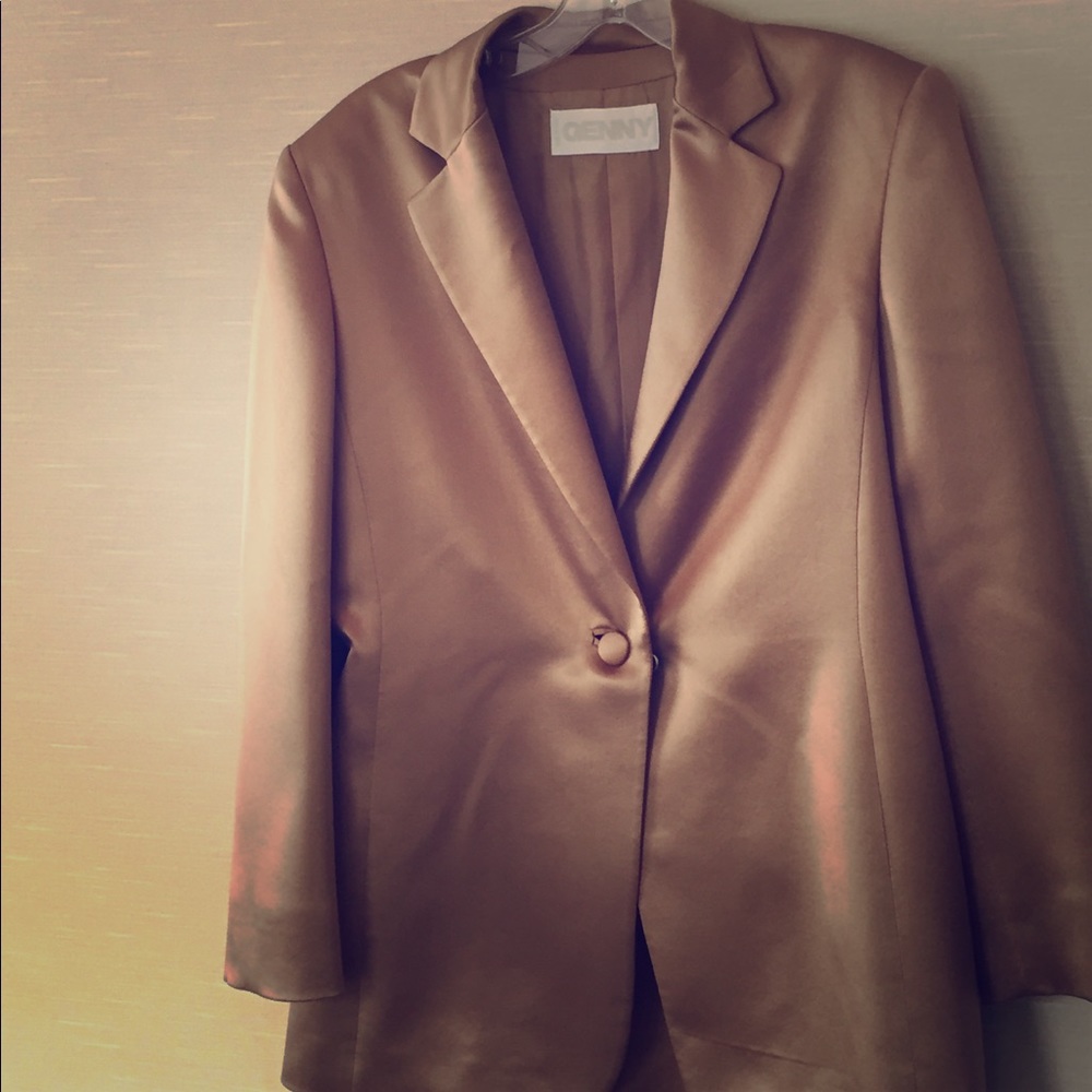 Genny ( Italian) Gold satin suit
