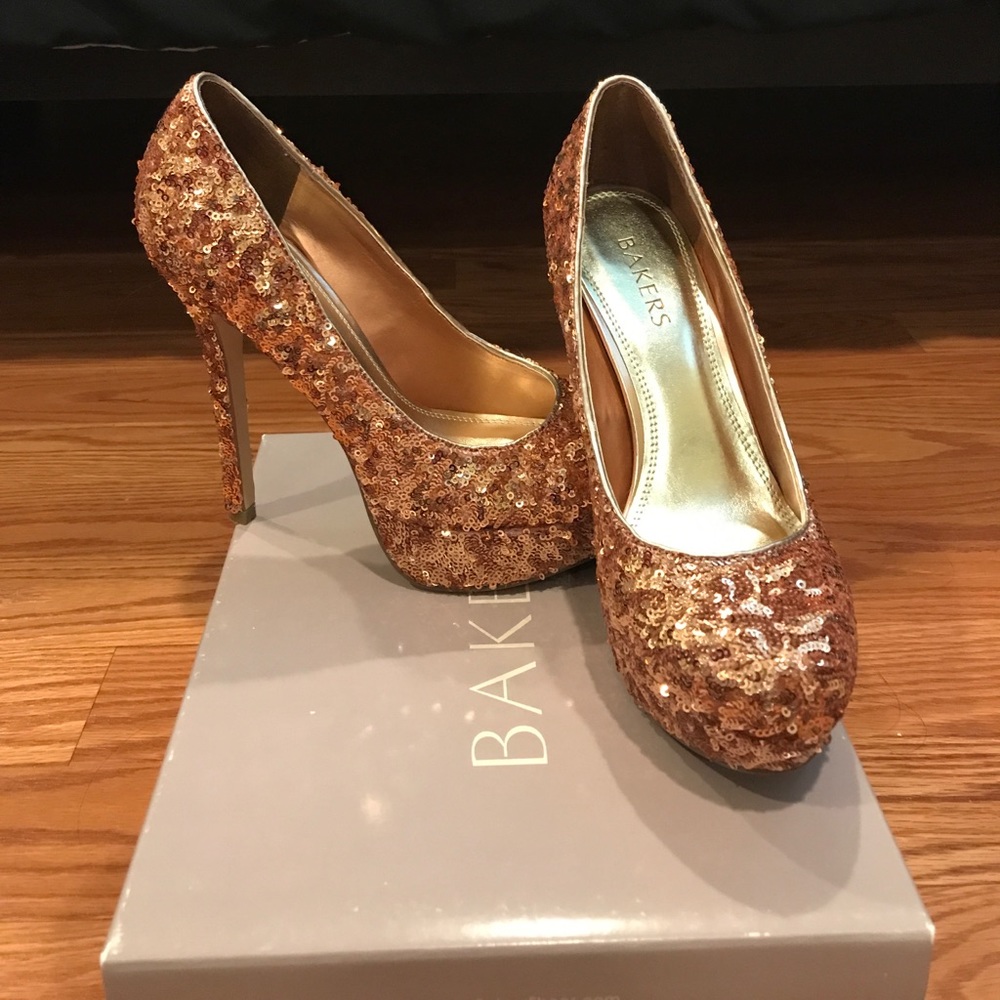 Bakers Melina Sequins Bronze Pumps