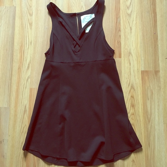 Black Free People Cross-neck Mini Dress - Picture 1 of 2
