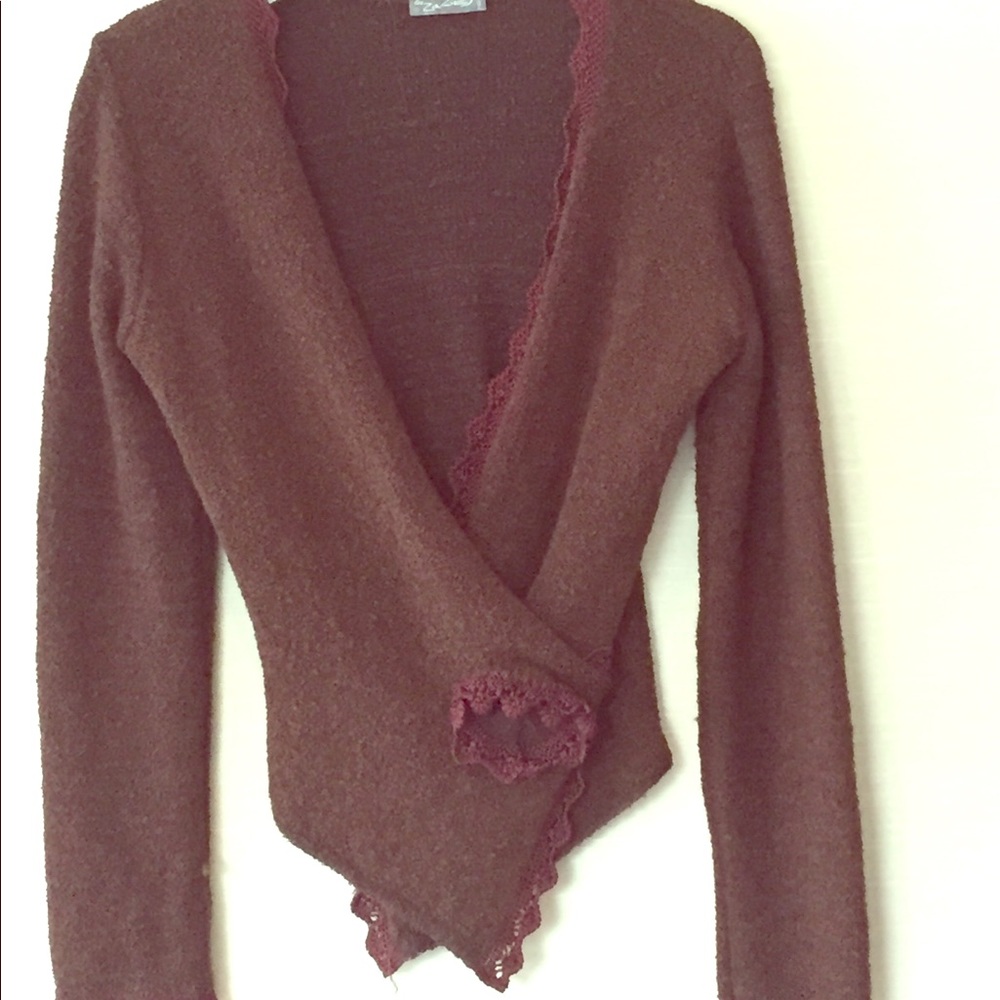 Ornamental wrap sweater