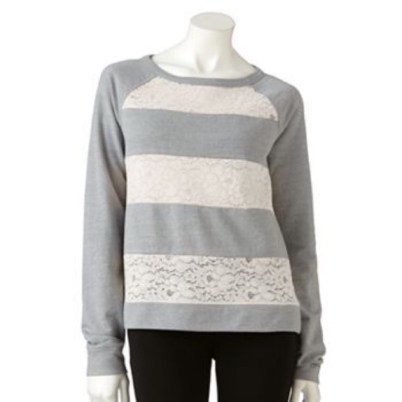 LC Lauren Conrad Tops - LAST CHANCE! LC Lauren Conrad // Lace Sweatshirt