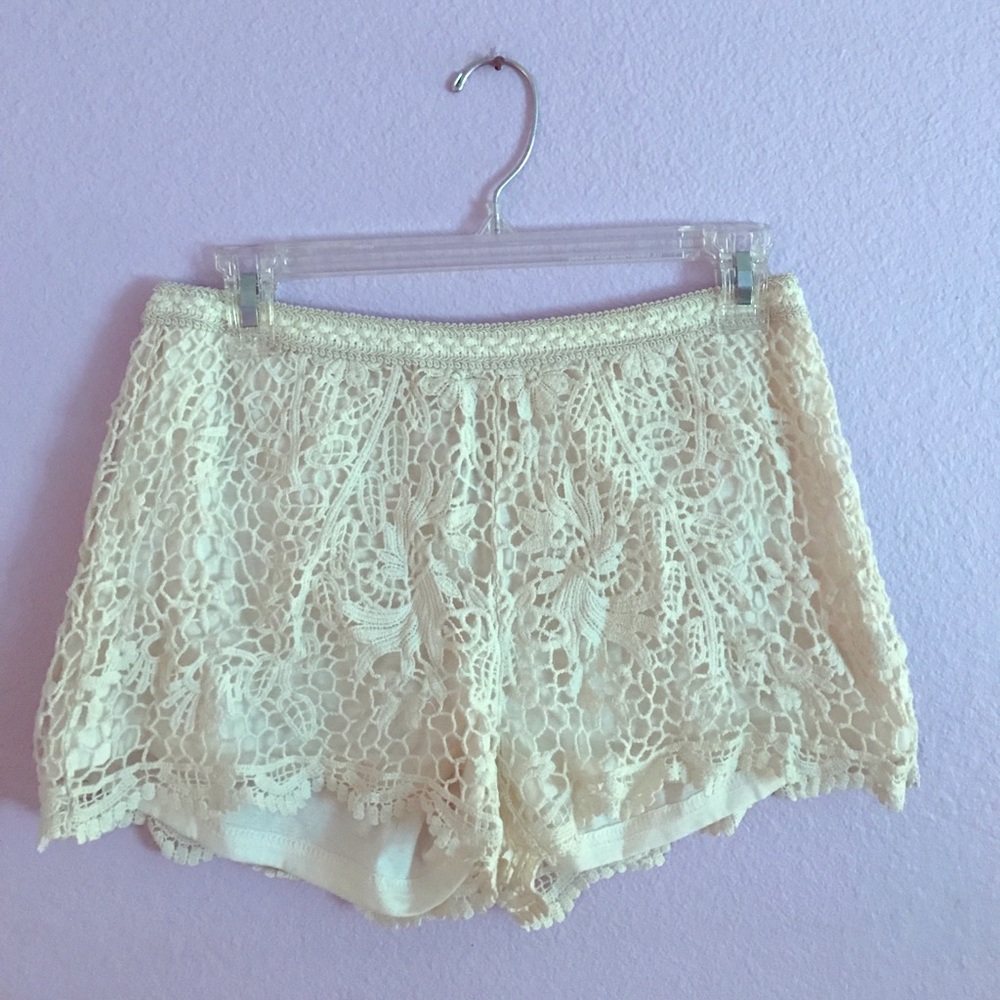 Off-white Lace Shorts